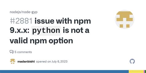 is not a valid npm option.